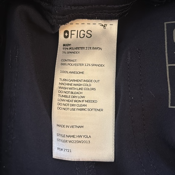 Figs Technical Collection Navy Scrub set, XS - Picture 4 of 10